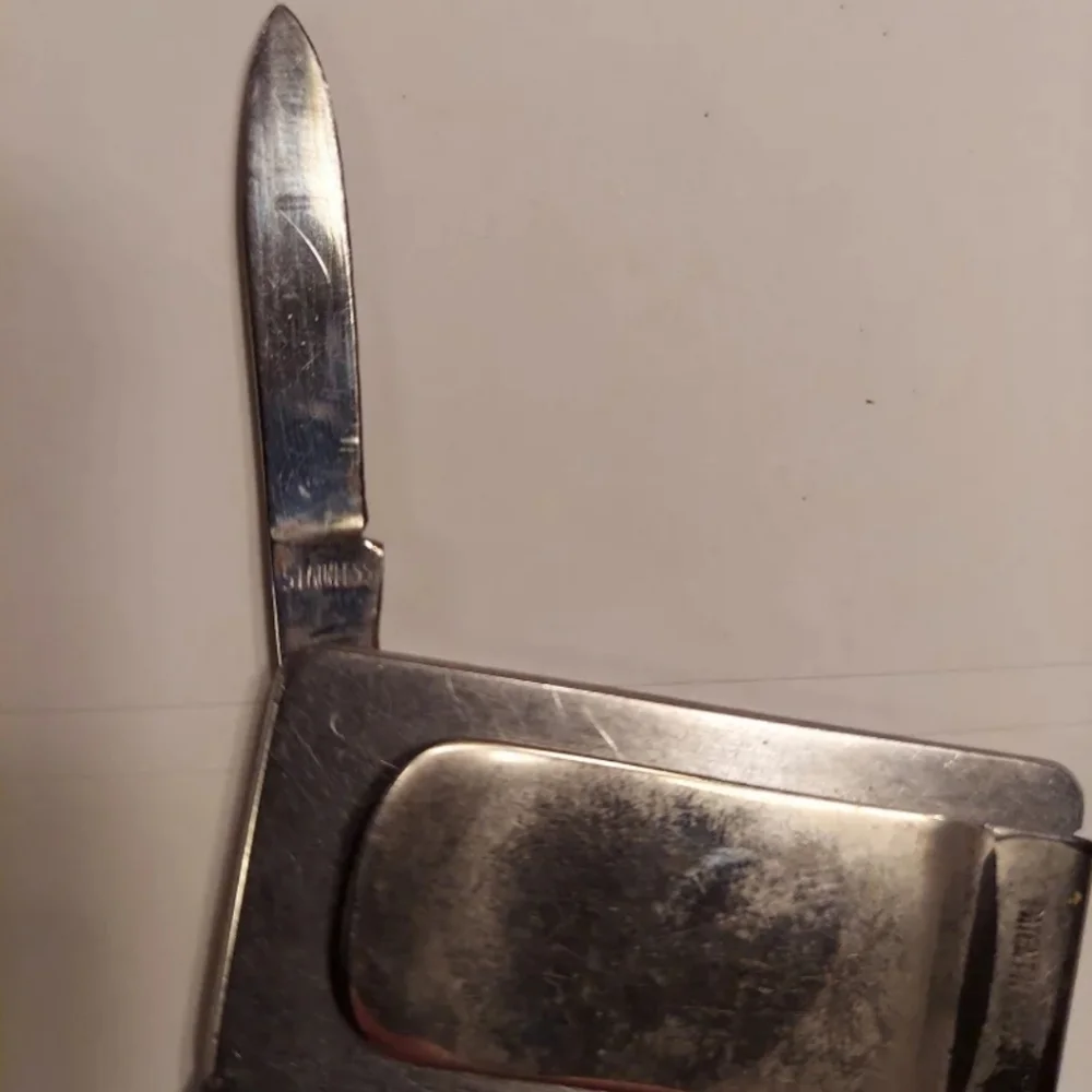SAM FOX MUSIC PUBLISHING ANTIQUE SILVER  (ITALY) MONEY CLIP NAIL FILE VERY RARE!